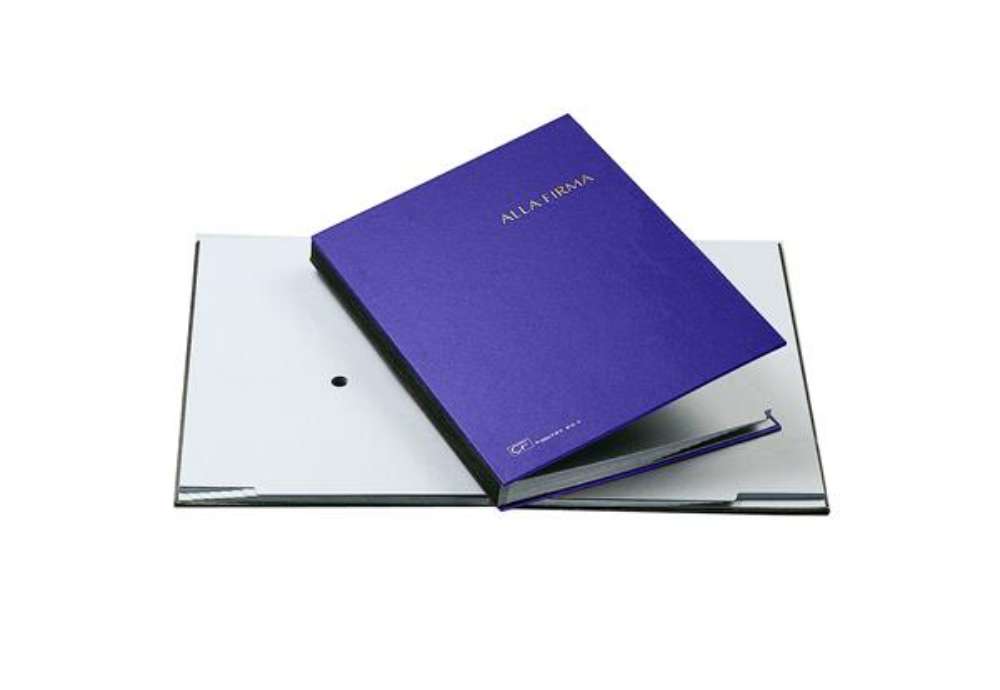 Immagine di Libro firma - 14 intercalari - 24x34 cm - blu - Fraschini