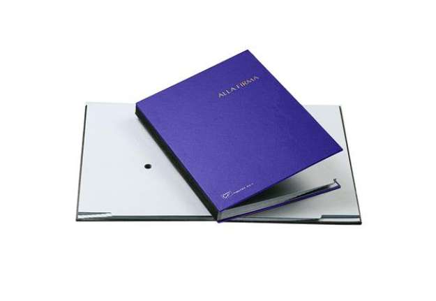 Immagine di Libro firma - 14 intercalari - 24x34 cm - blu - Fraschini