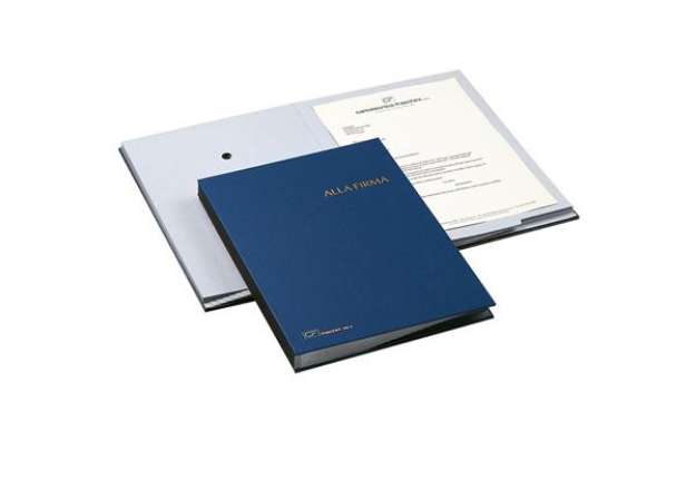 Immagine di Libro firma - 18 intercalari - 24x34 cm - blu - Fraschini