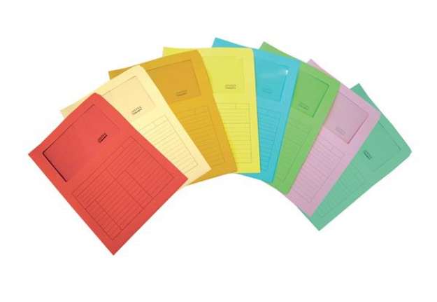 Immagine di Cartelline a L con finestra Sintex - cartoncino 120 gr - 22x31 cm - rosa - Blasetti - conf. 50 pezzi