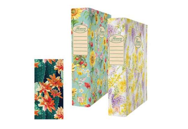 Immagine di Cartella progetti Nature Flowers - 26x34cm - dorso 7cm - con elastico - Pigna