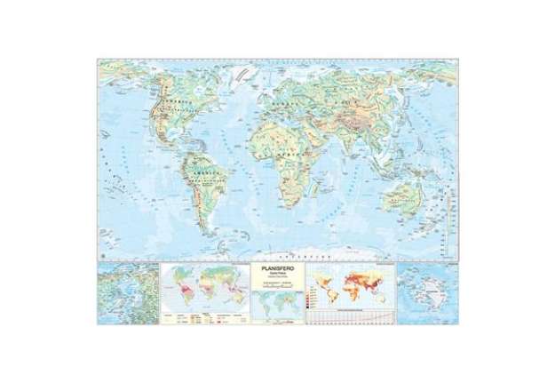 Immagine di Carta geografica Mondo - scolastica - murale - Belletti