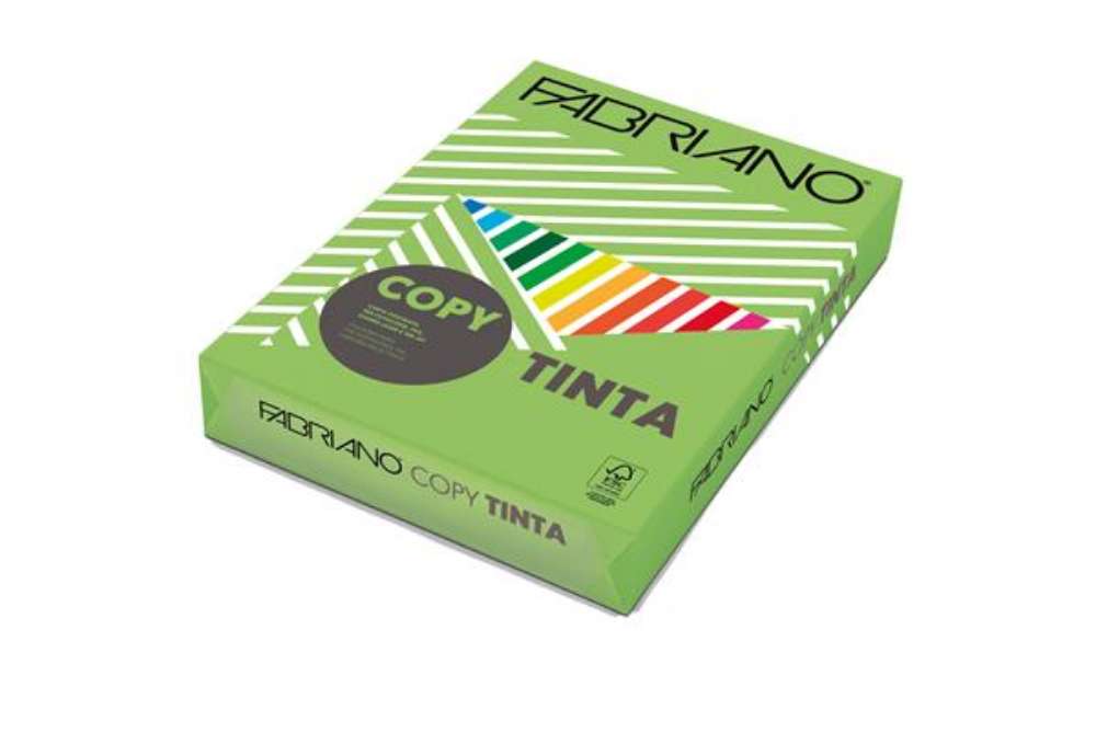 Immagine di Carta Fabriano Colore - A4 - 80 gr - colori forti verde pisello - Fabriano - conf. 500 fogli