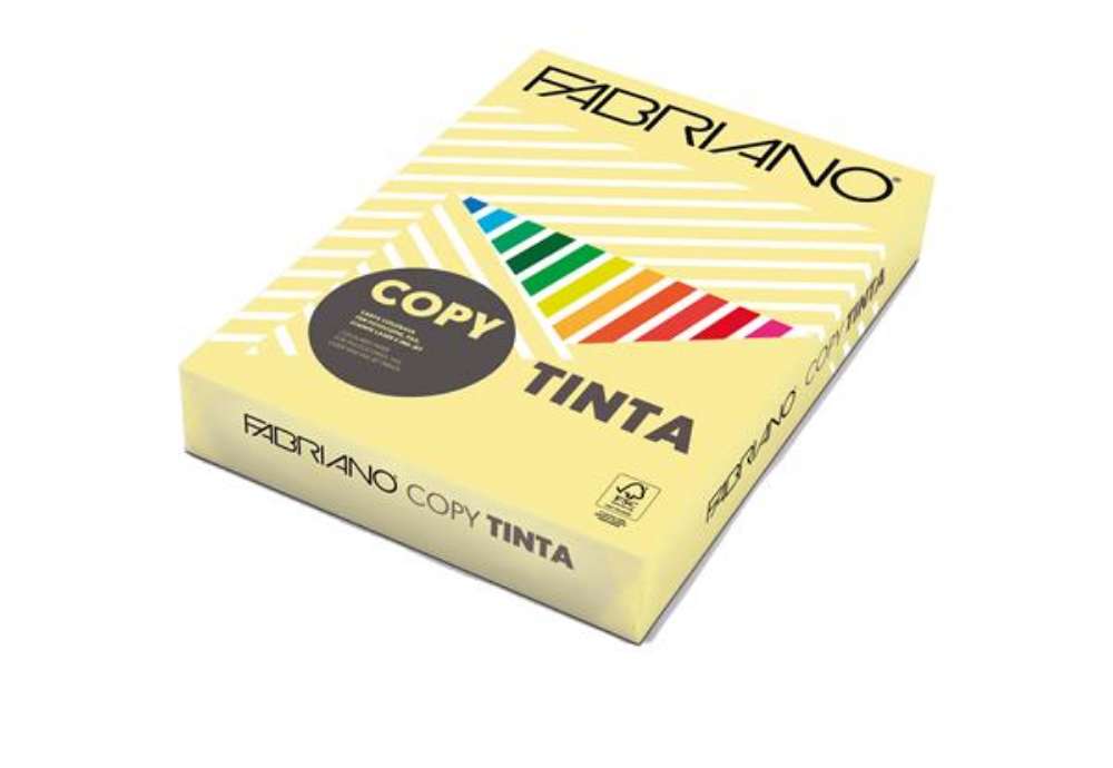 Immagine di Carta Fabriano Colore - A3 - 80 gr - colori tenui banana - Fabriano - conf. 250 fogli