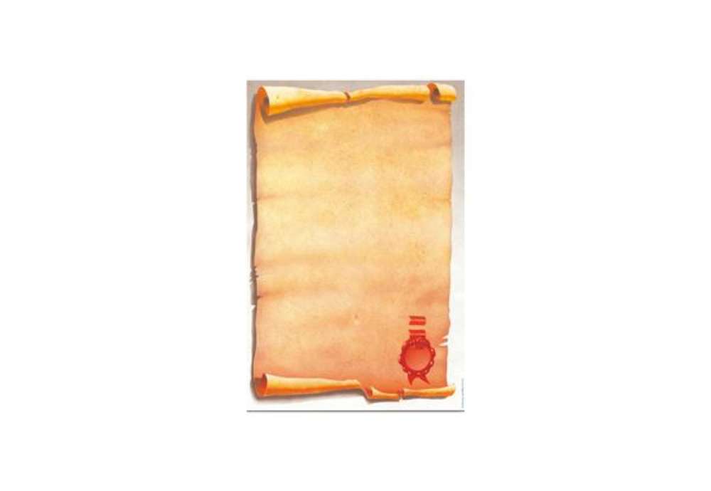Immagine di Carta con stampa "pergamena" - A4 - 80 gr - Decadry - conf. 25 fogli