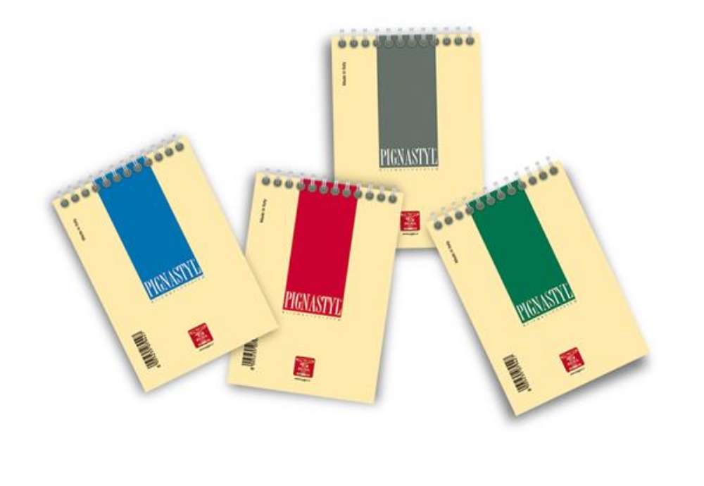 Immagine di Blocco Pignastyl spiralato - A6 - 100 x 150mm - 80gr - 60 fogli - 5mm - Pigna