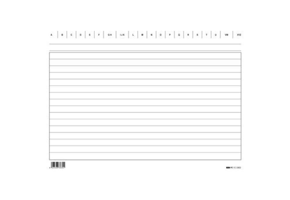 Immagine di Schede in cartoncino rigate - 17 x 24 cm orizzontale - Edipro - conf. 100 pezzi