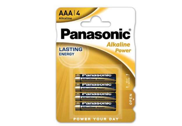 Immagine di Pila Ministilo AAA - 1,5V - alcalina - Panasonic - blister 4 pezzi