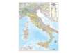 Immagine di Carta geografica Italia amministrativa e stradale - murale - 67 x 85 cm - Belletti
