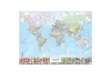 Immagine di Carta geografica Mondo con Bandiere - murale - 132 x 97 cm - Belletti