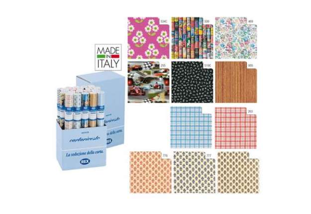 Immagine di Rotoli Cartarivesto Rex 58 - lavabile - 50 x 500 cm - colori assortiti - Rex Sadoch - conf. 50 pezzi