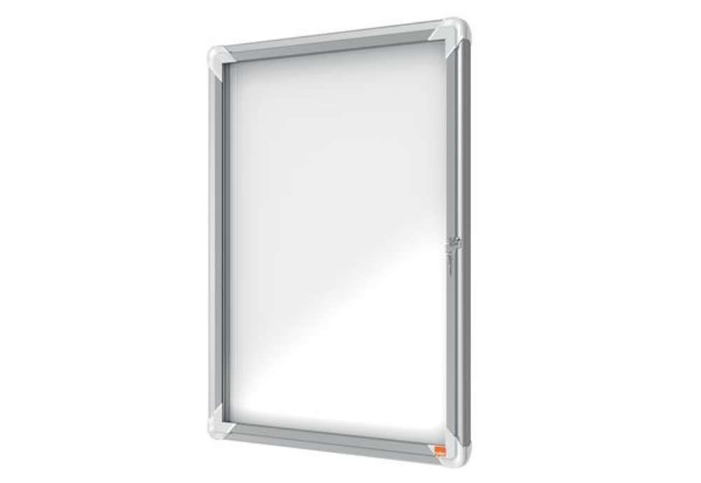 Immagine di Bacheca per esterni - fondo magnetico bianco - 4 fogli A4 - verticale - Nobo