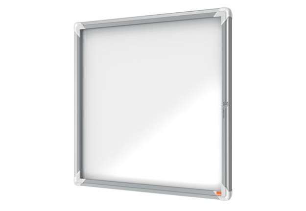 Immagine di Bacheca per esterni - fondo magnetico bianco - 6 fogli A4 - orizzontale - Nobo
