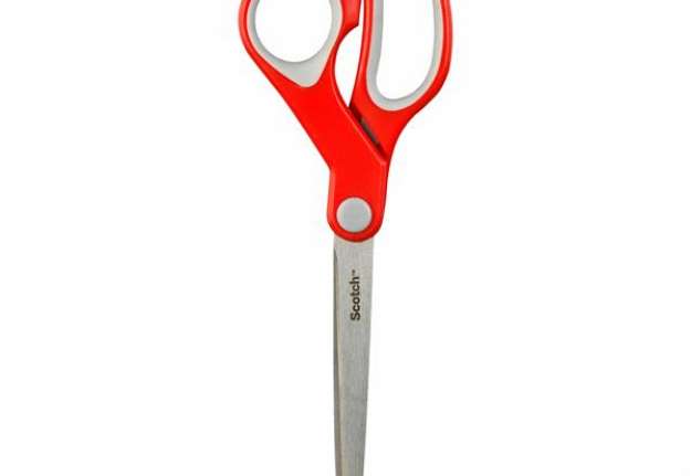 Immagine di Forbici Comfort - 20 cm - impugnatura asimmetrica - lama in acciaio - rosso - Scotch