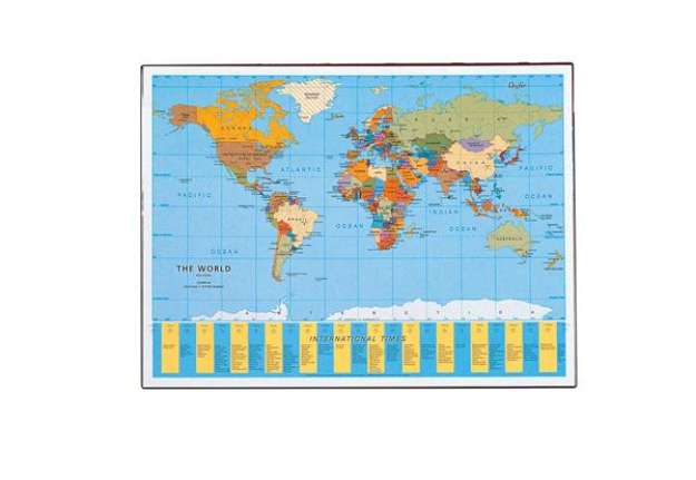 Immagine di Sottomano Geographic Planisfero Läufer - 40 x 53 cm - Lebez