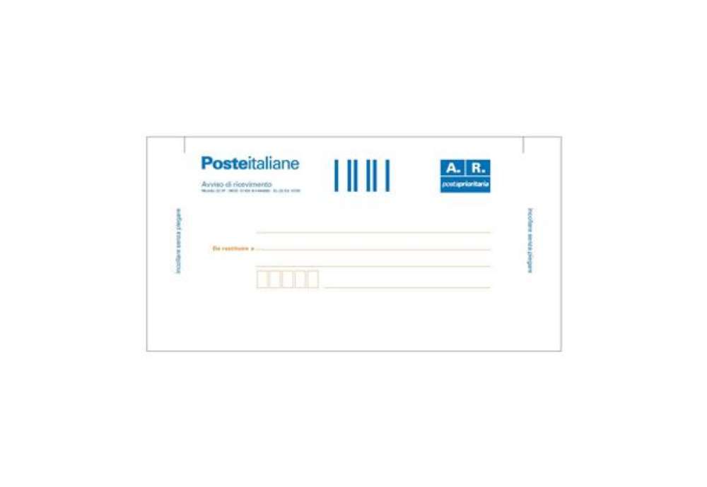 Immagine di Cartolina raccomandata A/R - con adesivo rimovibile - 10 x 20cm - Edipro - conf. 100 cartoline