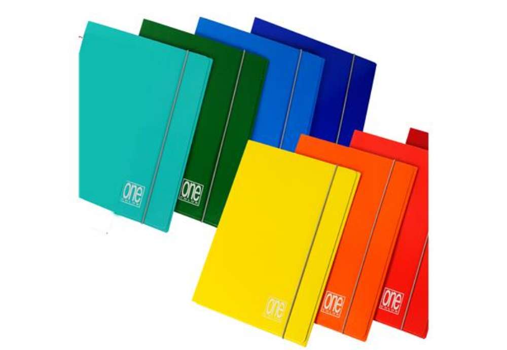 Immagine di Cartella 3 lembi con elastico One Color - A4 - dorso piatto - colori brillanti - Blasetti