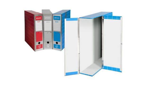 Immagine di Scatola archivio Box1 - dorso 9 cm - 37,5x29,5 cm - rosso - Resisto