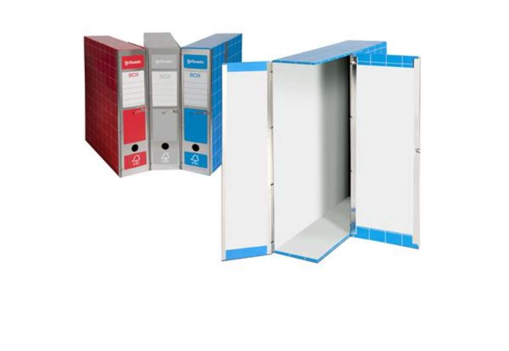 Immagine di Scatola archivio Box1 - dorso 9 cm - 37,5 x 29,5 cm - blu - Resisto