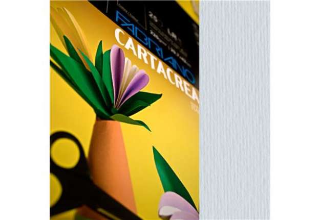 Immagine di Cartoncino CartaCrea - 35x50cm - 220gr - perla - Fabriano - blister 10 fogli