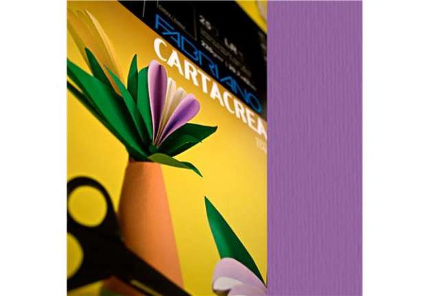 Immagine di Cartoncino CartaCrea - 35x50cm - 220gr - viola - Fabriano - blister 10 fogli