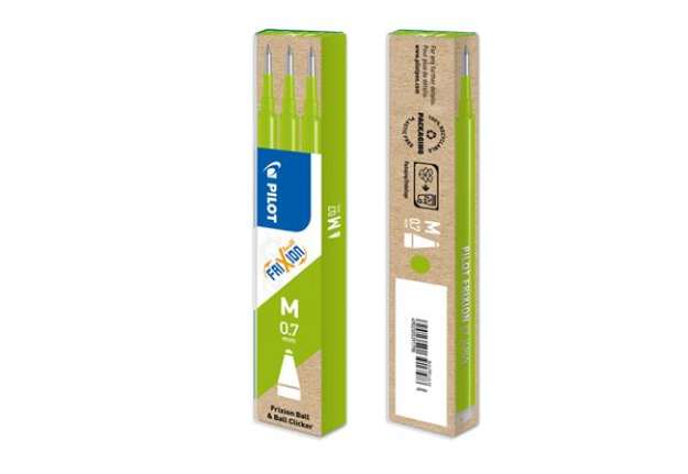 Immagine di Refill a sfera Frixionball - punta 0,7mm - verde lime - Pilot - conf. 3 pezzi