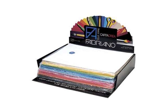 Immagine di Cartoncino Cartacrea - 35x50cm - 220gr - colori assortiti - Fabriano - Expo 260 pezzi