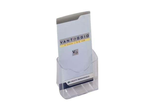 Immagine di Portadepliant da banco - 1 tasca 1/3 A4 - 12 x 20 x 9 cm - Tecnostyl