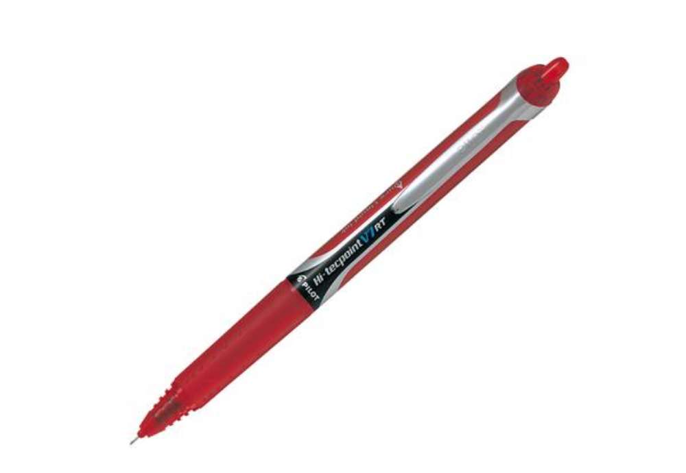 Immagine di Roller a scatto Hi Tecpoint V7 RT - punta 0,7mm - rosso  - Pilot