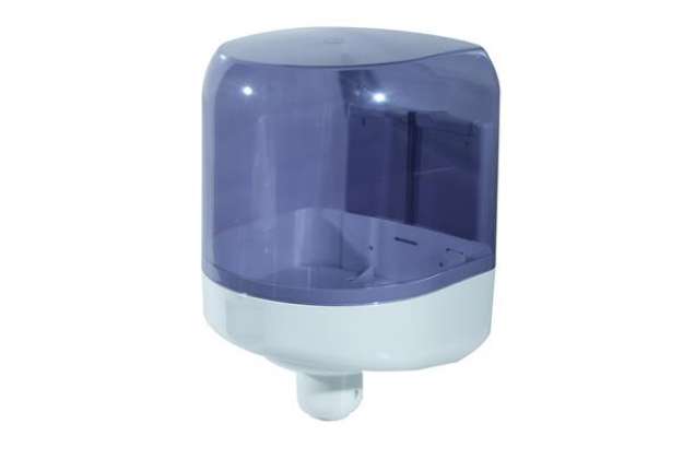 Immagine di Dispenser asciugamani a spirale Prestige - formato Maxi - 25,6x27,5x33,5 cm - bianco/azzurro traspar
