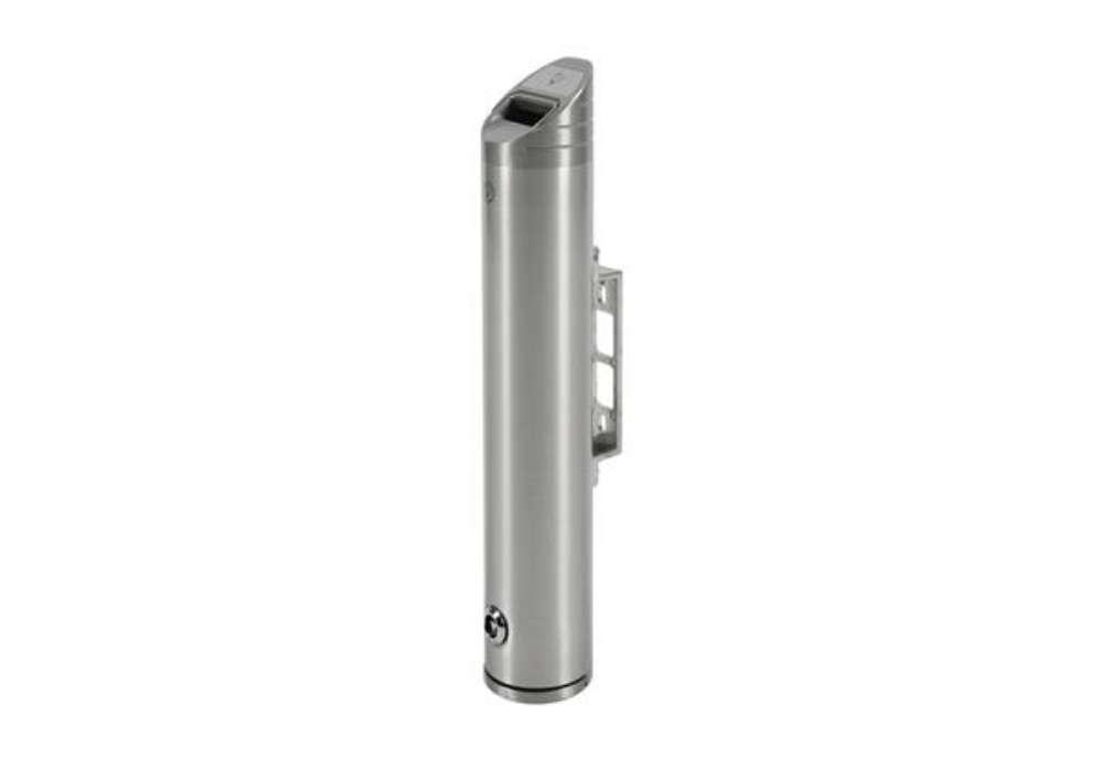 Immagine di Portacenere murale - da esterno - diametro 10 cm - H 48 cm - acciaio inox
