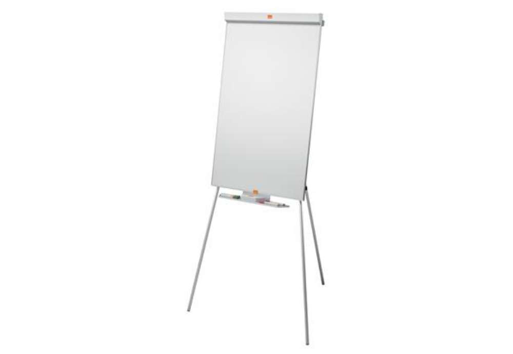 Immagine di Lavagna portablocco Classic su treppiede - 100 x 67,5 cm - bianco - Nobo