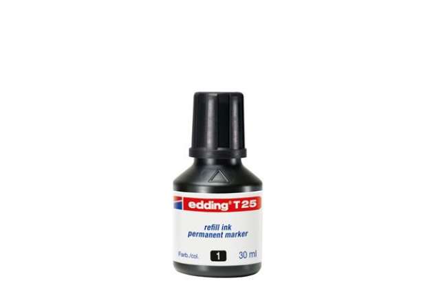 Immagine di Ricarica Inchiostro marcatore permanente T25 - 30ml - nero - Edding
