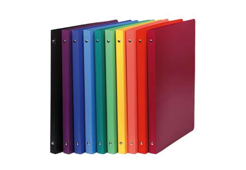 Immagine di Raccoglitore OpaK - A4 Maxi - 4 anelli tondi 30 mm - PP opaco - dorso 4 cm - colori assortiti - Exac