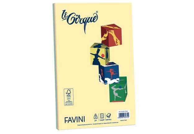 Immagine di Carta Le Cirque - A4 - 80 gr - mix 4 colori pastello - Favini - conf. 200 fogli
