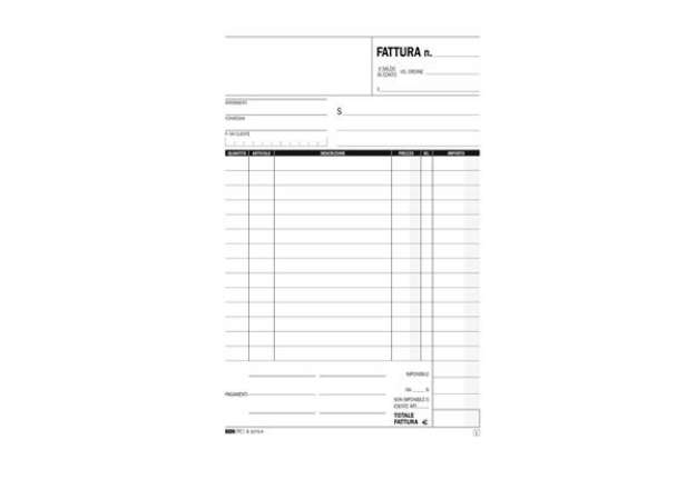 Immagine di Blocco fattura 1 aliquota - 33 fogli 3 copie autoricalcanti - 23 x 14,8cm - Edipro