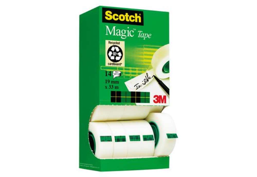 Immagine di Nastro adesivo Magic 810 - 19 mm x 33 m - acrilico - trasparente - Scotch - Multi Pack 12+2 rotoli