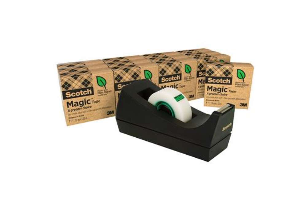 Immagine di Dispenser C38 - per nastri 33 m - 14 rotoli Scotch Magic 900 inclusi - nero - Scotch