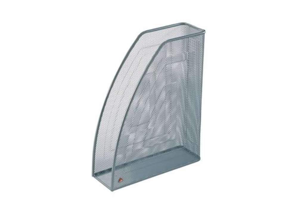 Immagine di Portariviste Mesh - 26 x 8 x 33,5 cm - rete metallica - argento - Alba