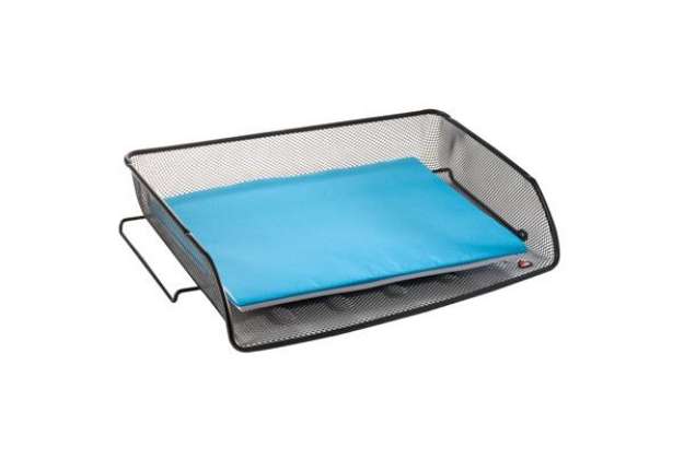 Immagine di Portacorrispondenza Mesh - 35 x 6,5 x 29 cm - rete metallica - nero - Alba