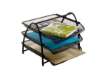 Immagine di Vaschetta portacorrispondenza Mesh - 3 ripiani - 34 x 29 x 24,5 cm - rete metallica - nero - Alba