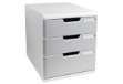 Immagine di Cassettiera Modulo A4 - 28,8 x 32 x 35 cm - 3 cassetti - grigio/granito - Exacompta