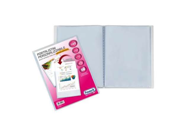 Immagine di Portalistini personalizzabile Sviluppo - buccia - 22x30 cm - 140 buste - trasparente - Favorit
