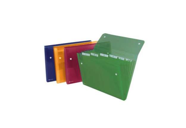 Immagine di Cartella a soffietto Ice - 6 tasche - 22x30 cm - colori assortiti - Rexel