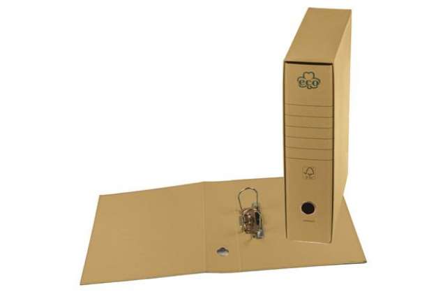 Immagine di Registratore Eco New - dorso 8 cm - protocollo 23 x 33 cm - camoscio - Brefiocart