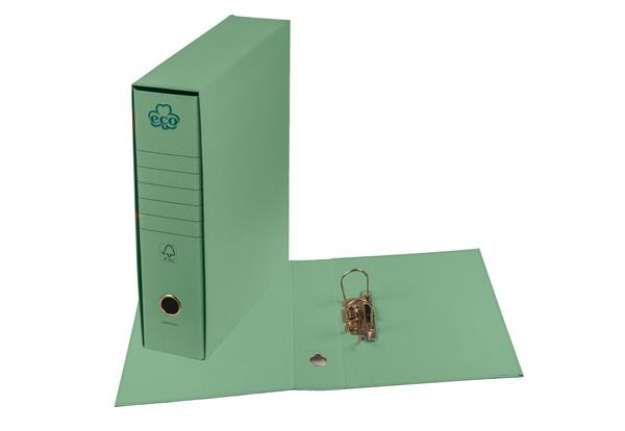 Immagine di Registratore Eco New - dorso 8 cm - protocollo 23 x 33 cm - verde - Brefiocart
