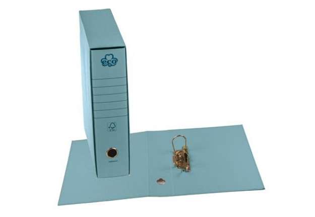 Immagine di Registratore Eco New - dorso 8 cm - protocollo 23 x 33 cm - azzurro - Brefiocart