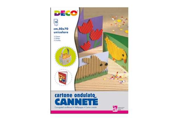 Immagine di Cartoncino ondulato Cannetè 2206 - 50x70cm - rosa - DECO - conf. 10 pezzi