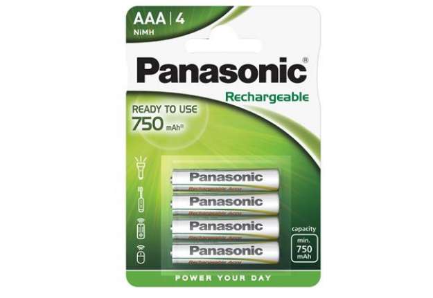 Immagine di Pila Ministilo Infinium ricaricabili AAA - 1,2V - Panasonic - blister 4 pezzi