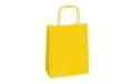 Immagine di Shopper Twisted - maniglie cordino - 26 x 11 x 35 cm - carta kraft - giallo - Mainetti Bags - conf.